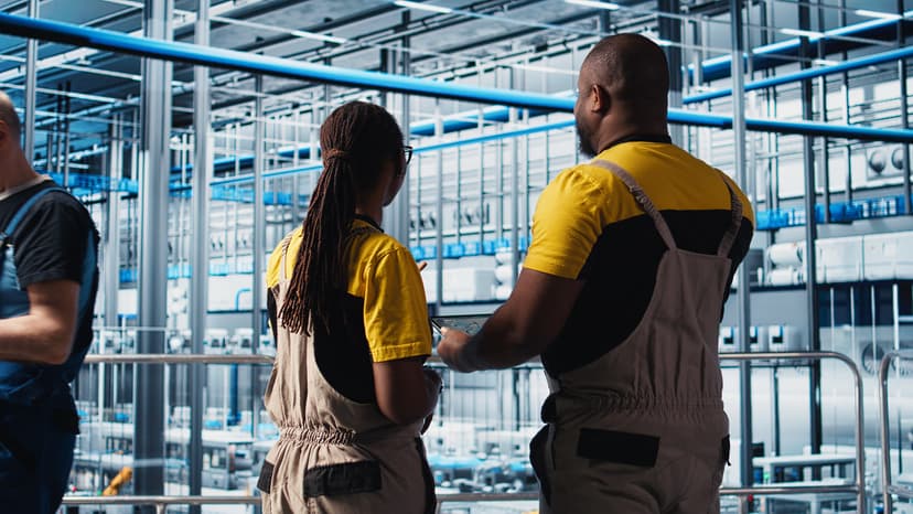 Professional engineering team ready for collaboration